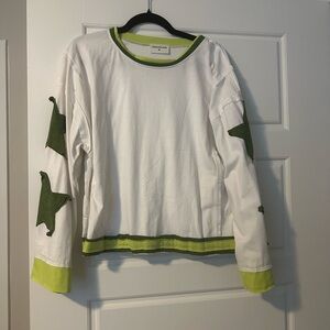 White and Green Star Kids Shirt